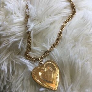 Vintage Speidel  Gold Heart Bracelet